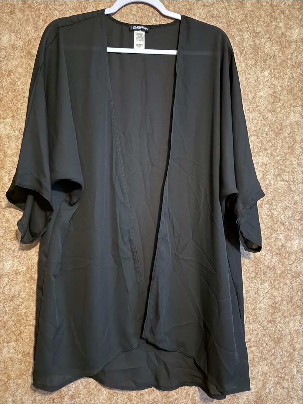 HEIMISH USA Black Open-Front Kimono